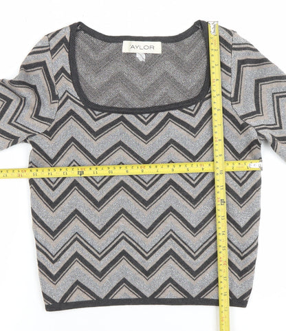 Womens UK Size M Taylor Grey Pullover Jumper
