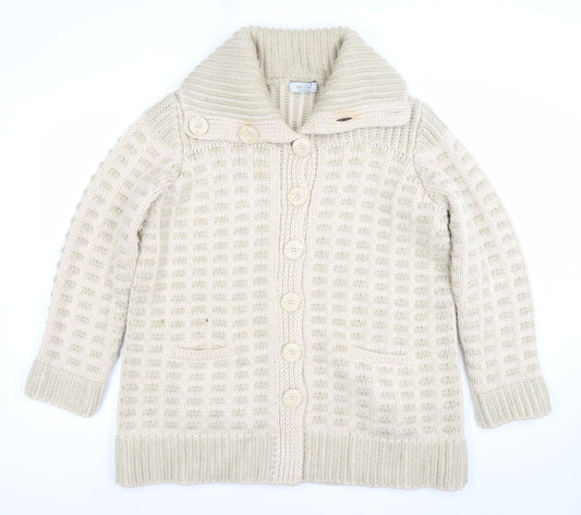 Womens UK Size 18 Marks and Spencer Beige Cardigan Jumper
