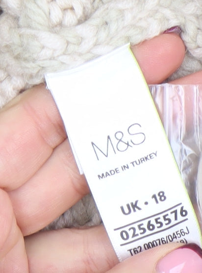 Womens UK Size 18 Marks and Spencer Beige Cardigan Jumper