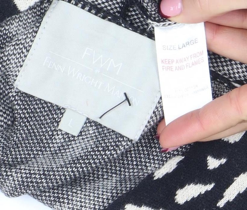 Womens UK Size L Fenn Wright Manson Black Cardigan Jumper