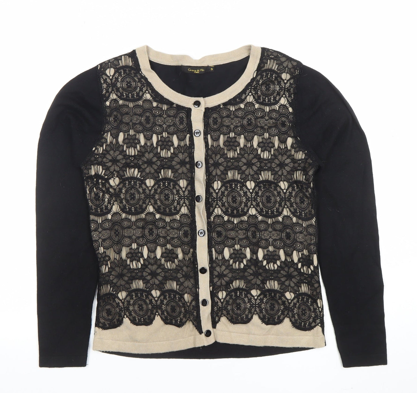 Womens UK Size S Grace & Mila Black Cardigan Jumper