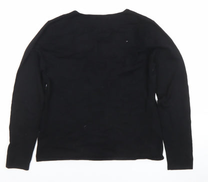 Womens UK Size M Punt Roma Black Basic T-Shirt