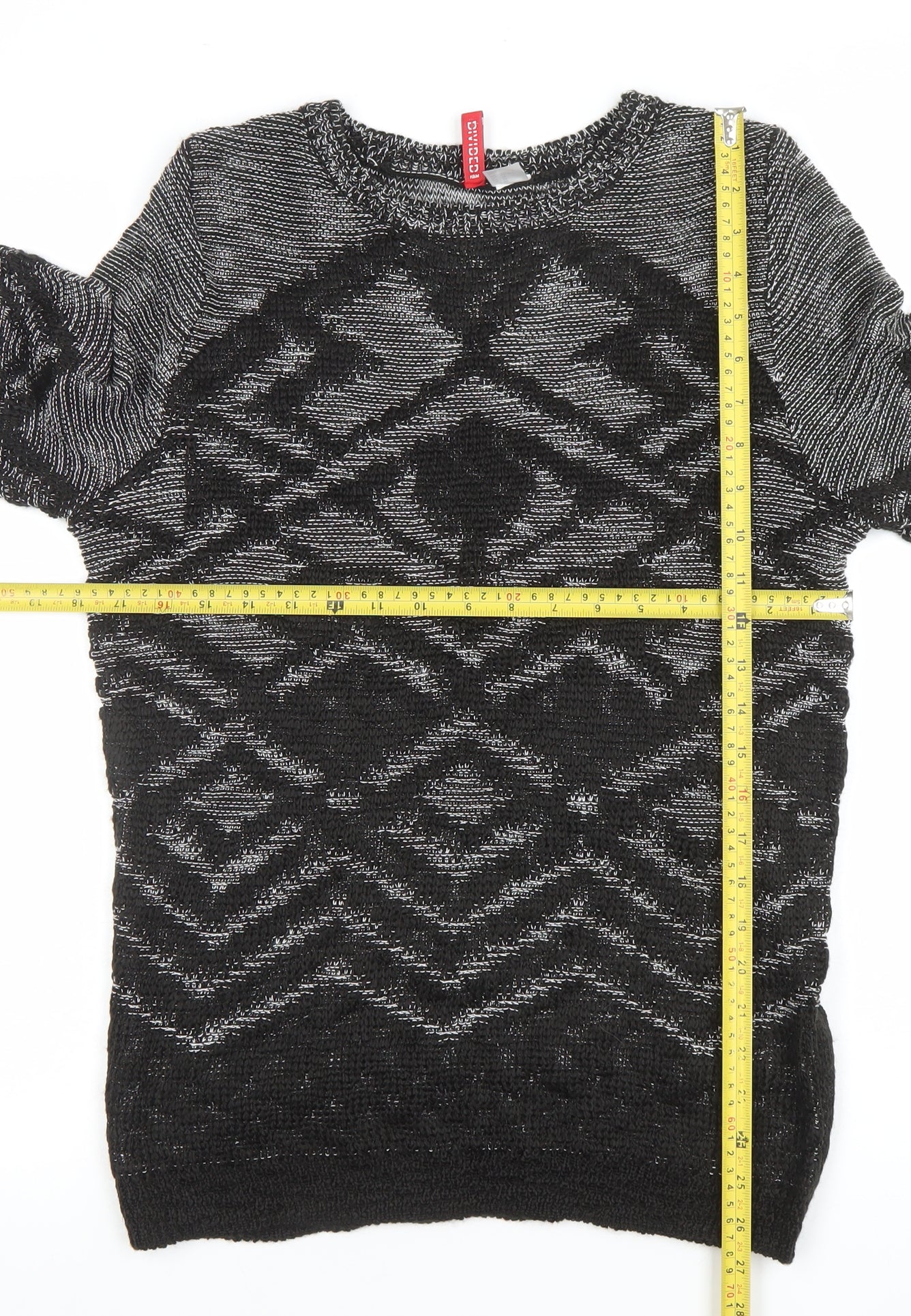 Womens UK Size XS H&M Black Pullover Jumper