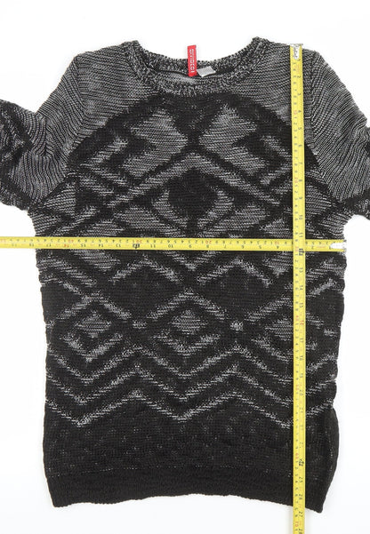 Womens UK Size XS H&M Black Pullover Jumper