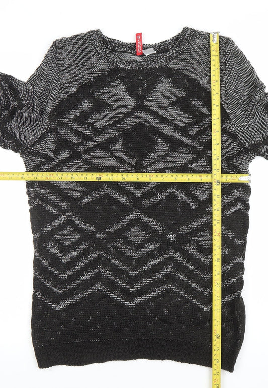 Womens UK Size XS H&M Black Pullover Jumper