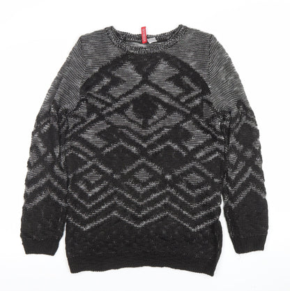 Womens UK Size XS H&M Black Pullover Jumper
