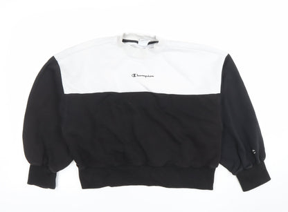 Womens UK Size S Champion Black Pullover Sweatshirt
