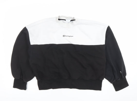 Womens UK Size S Champion Black Pullover Sweatshirt