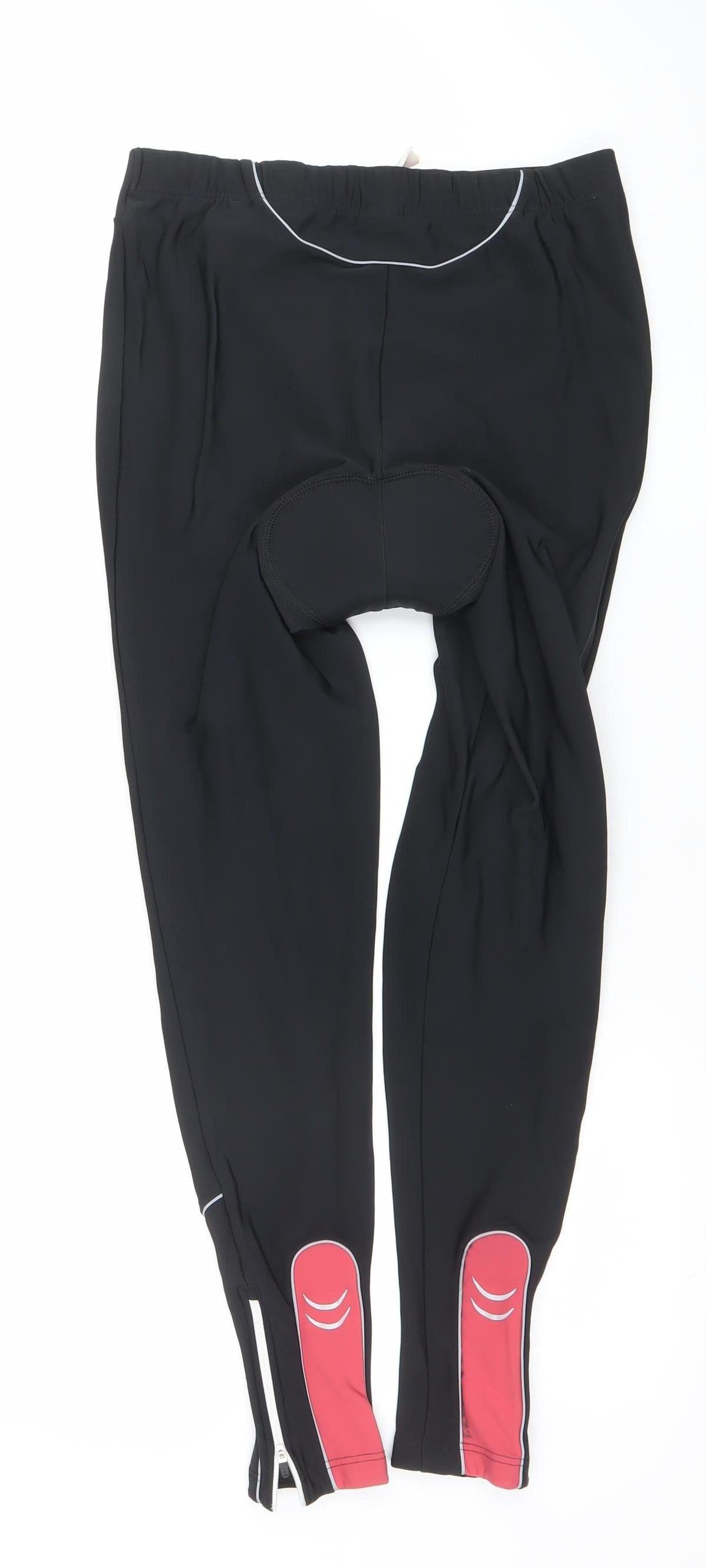 Womens UK Size 12 Oxylane Athletic Fit Leggings Black Leggings