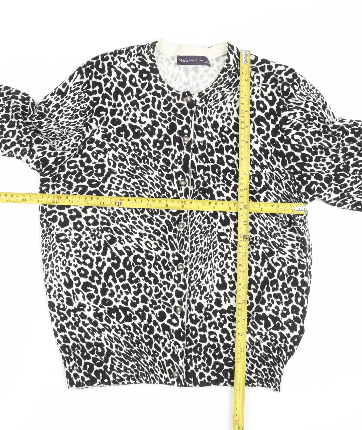 Womens UK Size 14 Marks and Spencer Black Cardigan Jumper
