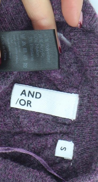 Unisex Adults UK Size S AND/OR Purple Pullover Jumper