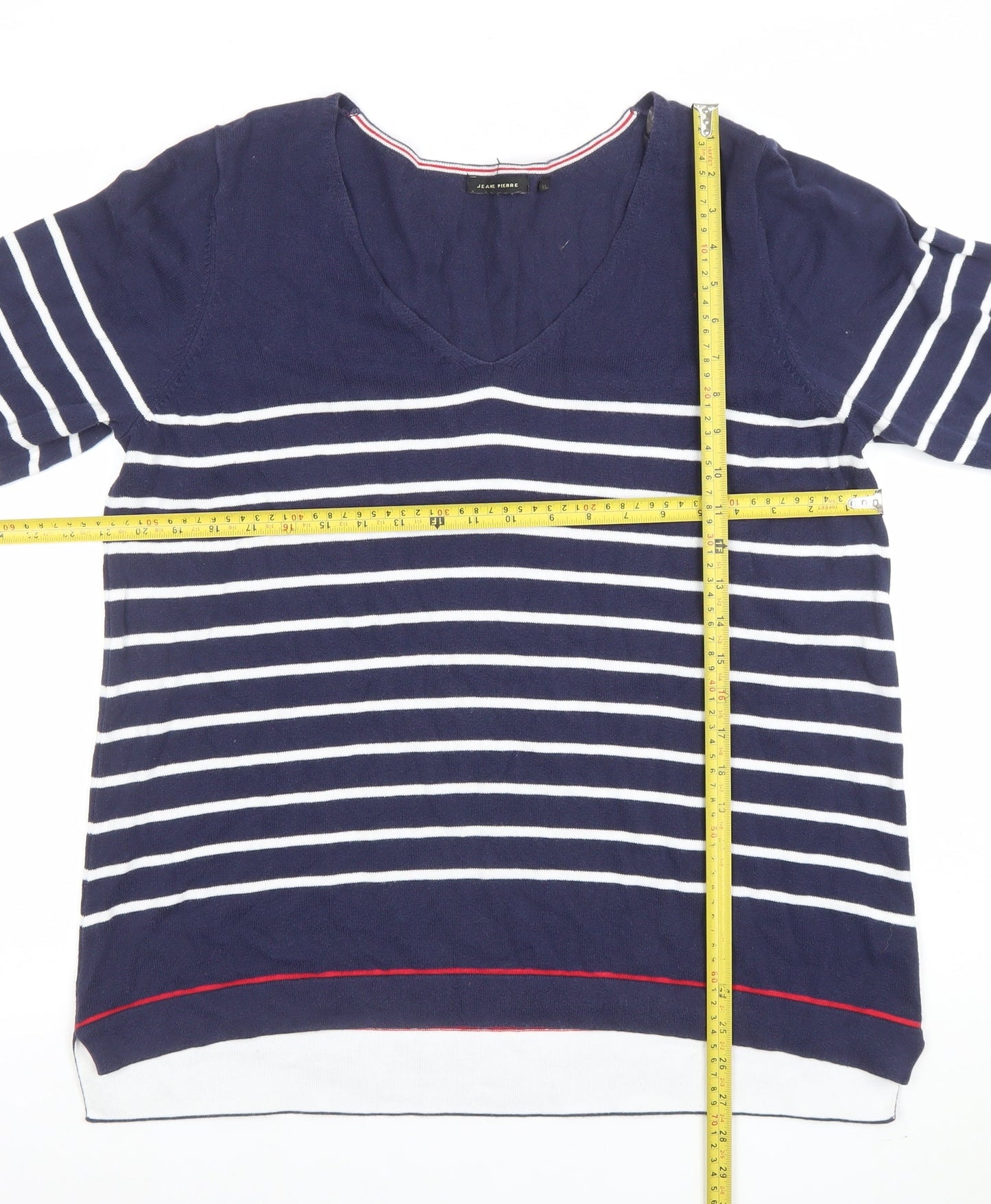 Womens UK Size 16 Jeanne Pierre Blue Basic T-Shirt