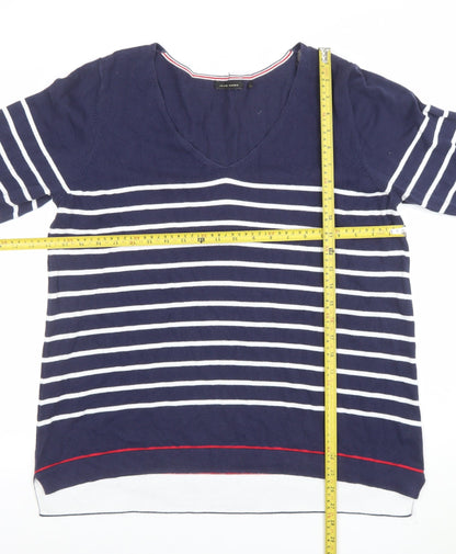 Womens UK Size 16 Jeanne Pierre Blue Basic T-Shirt