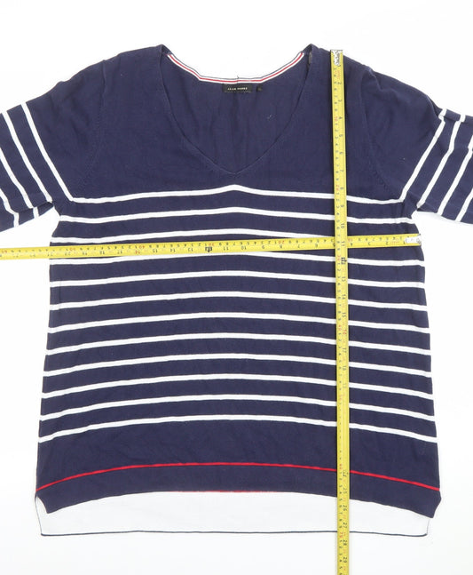 Womens UK Size 16 Jeanne Pierre Blue Basic T-Shirt