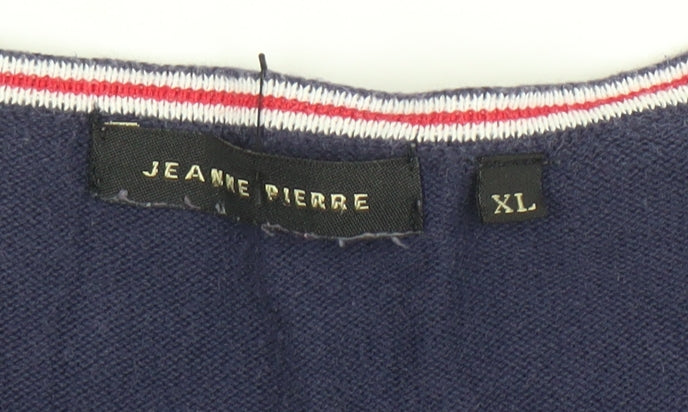 Womens UK Size 16 Jeanne Pierre Blue Basic T-Shirt