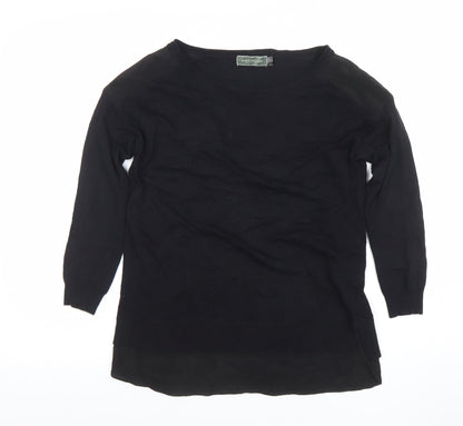 Womens UK Size 8 Mint Velvet Black Tunic Blouse
