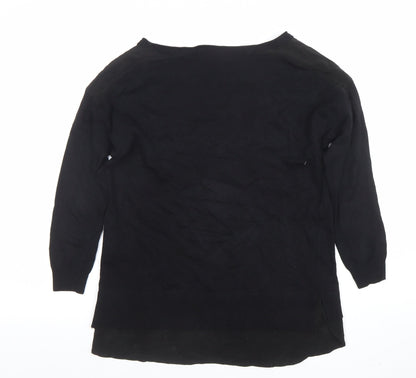 Womens UK Size 8 Mint Velvet Black Tunic Blouse