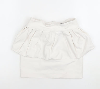 Womens UK Size XS Zara Bubble Hem Jersey Skirt