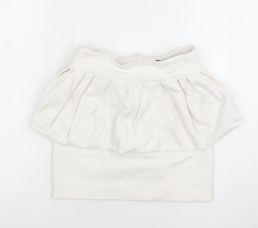 Womens UK Size XS Zara Bubble Hem Jersey Skirt