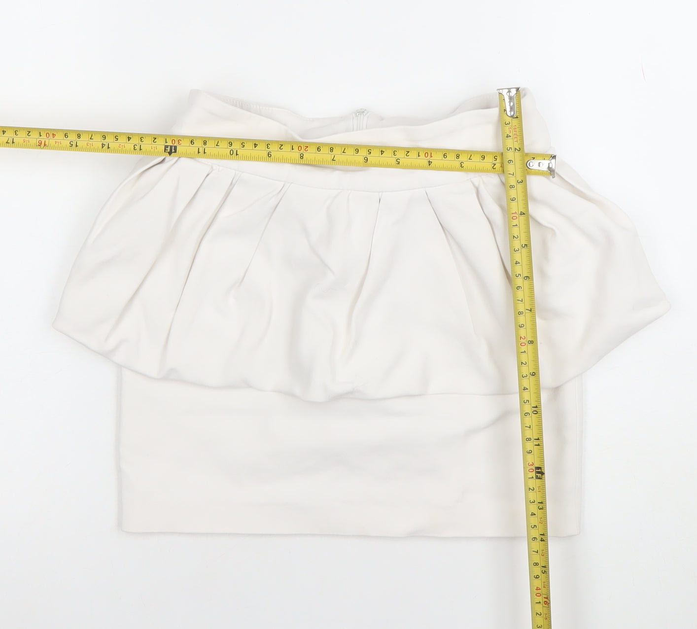 Womens UK Size XS Zara Bubble Hem Jersey Skirt