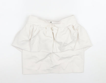 Womens UK Size XS Zara Bubble Hem Jersey Skirt