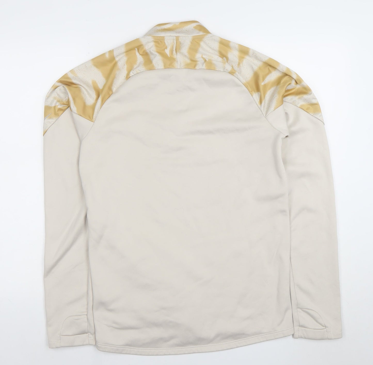 Mens UK Size S Nike Beige 1/4 Zip Sweatshirt