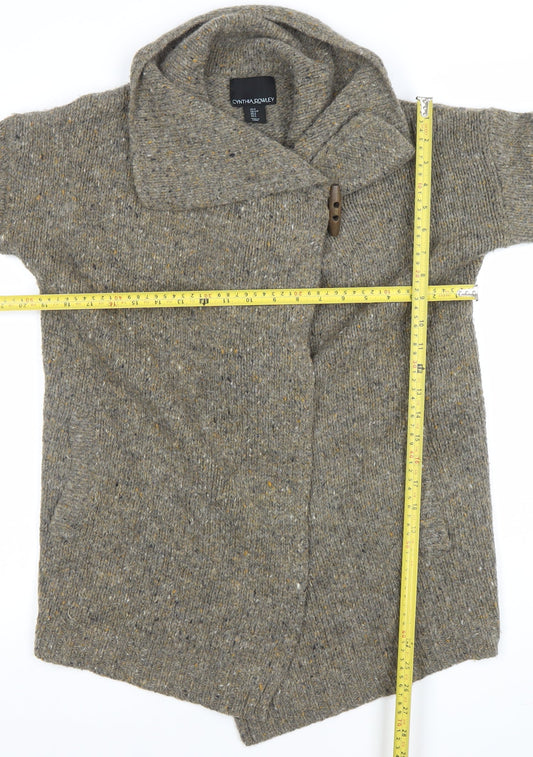 Womens UK Size S Cynthia Rowley Brown Cardigan Jumper