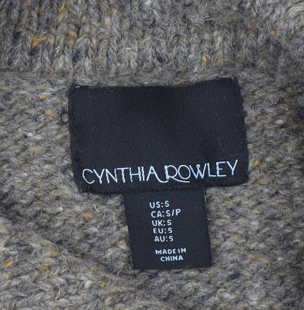 Womens UK Size S Cynthia Rowley Brown Cardigan Jumper