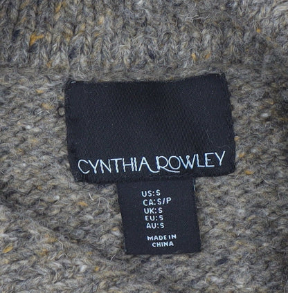 Womens UK Size S Cynthia Rowley Brown Cardigan Jumper