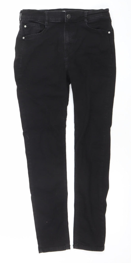 Womens UK Size 12 Pull&Bear Slim Fit Skinny Black Jeans