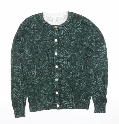 Womens UK Size M AND/OR Green Cardigan Jumper