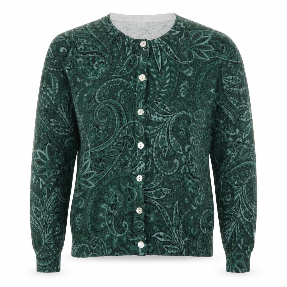 Womens UK Size M AND/OR Green Cardigan Jumper