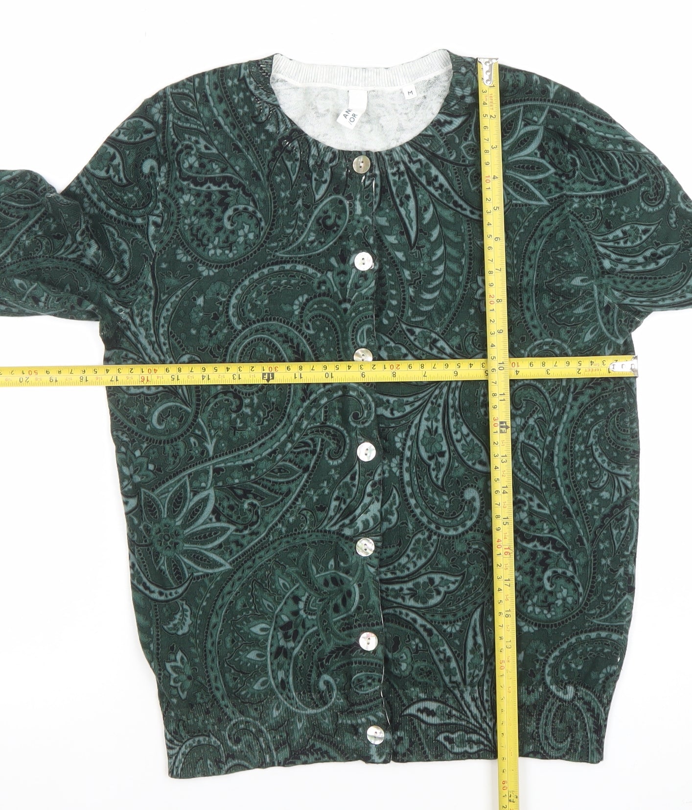 Womens UK Size M AND/OR Green Cardigan Jumper