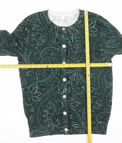 Womens UK Size M AND/OR Green Cardigan Jumper