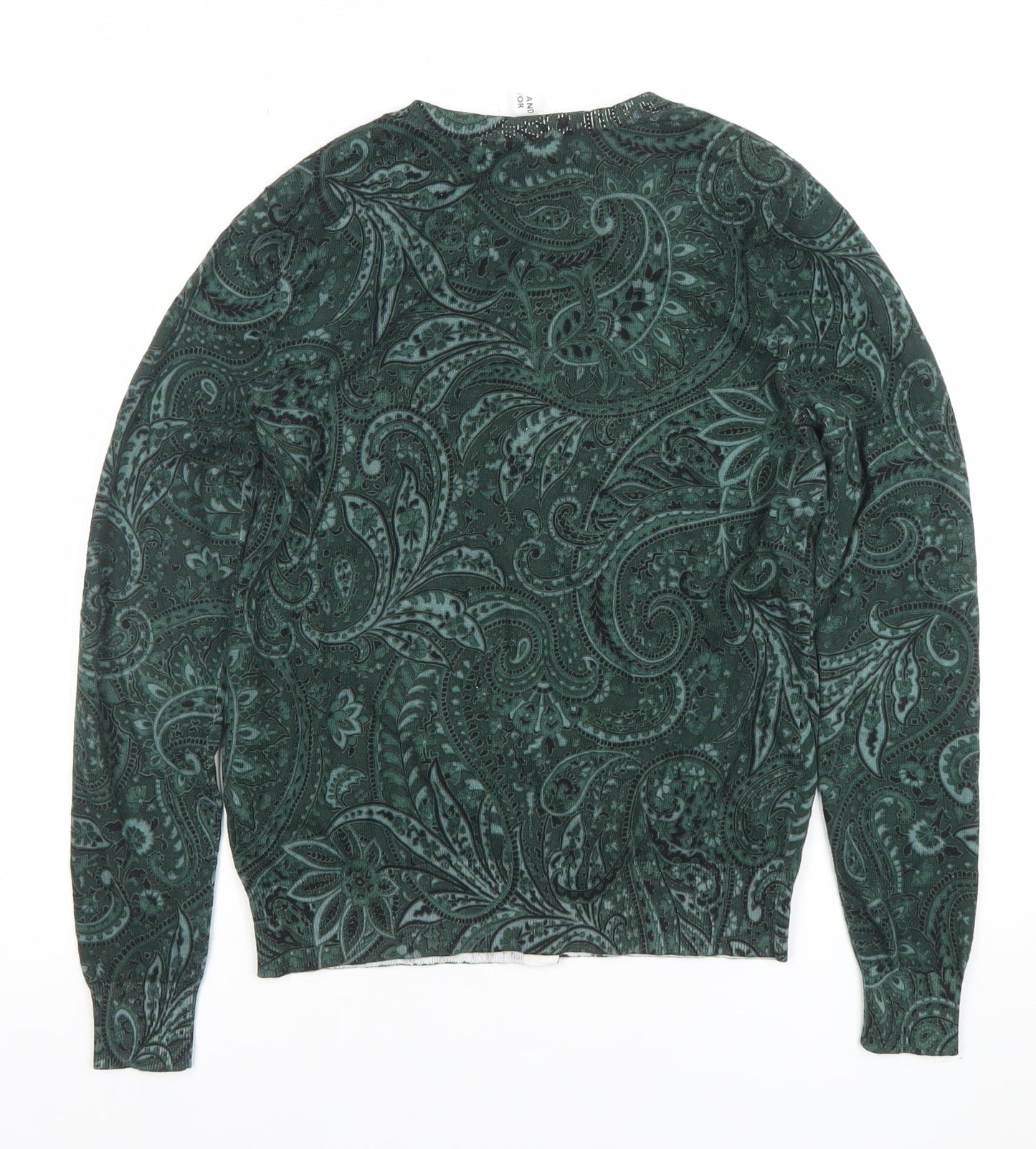 Womens UK Size M AND/OR Green Cardigan Jumper