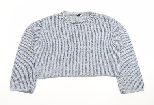 Womens UK Size XS Divided Grey Pullover Jumper