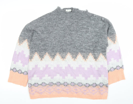 Womens UK Size M Monsoon Grey Pullover Jumper