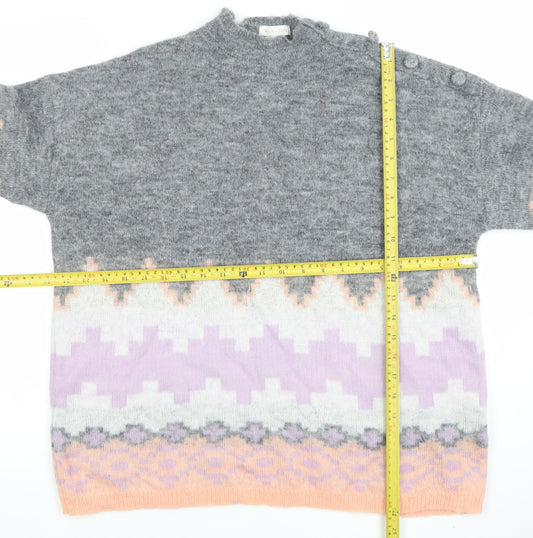 Womens UK Size M Monsoon Grey Pullover Jumper