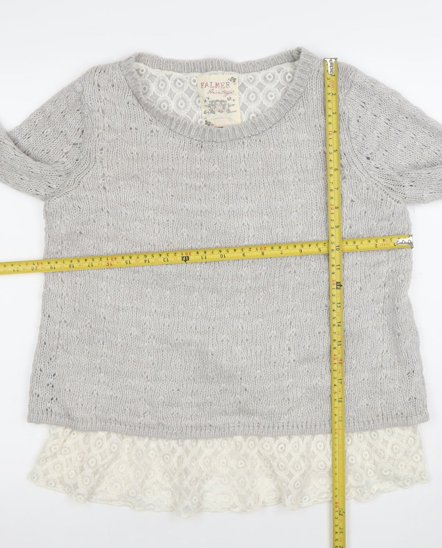 Womens UK Size 14 Falmer Heritage Grey Pullover Jumper