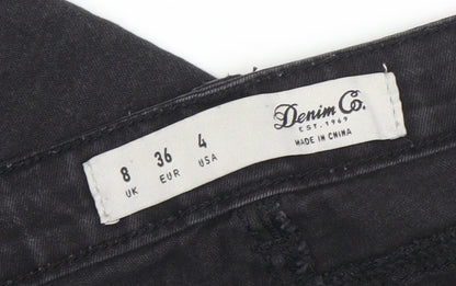 Womens UK Size 8 Denim Co. Slim Fit Skinny Black Jeans
