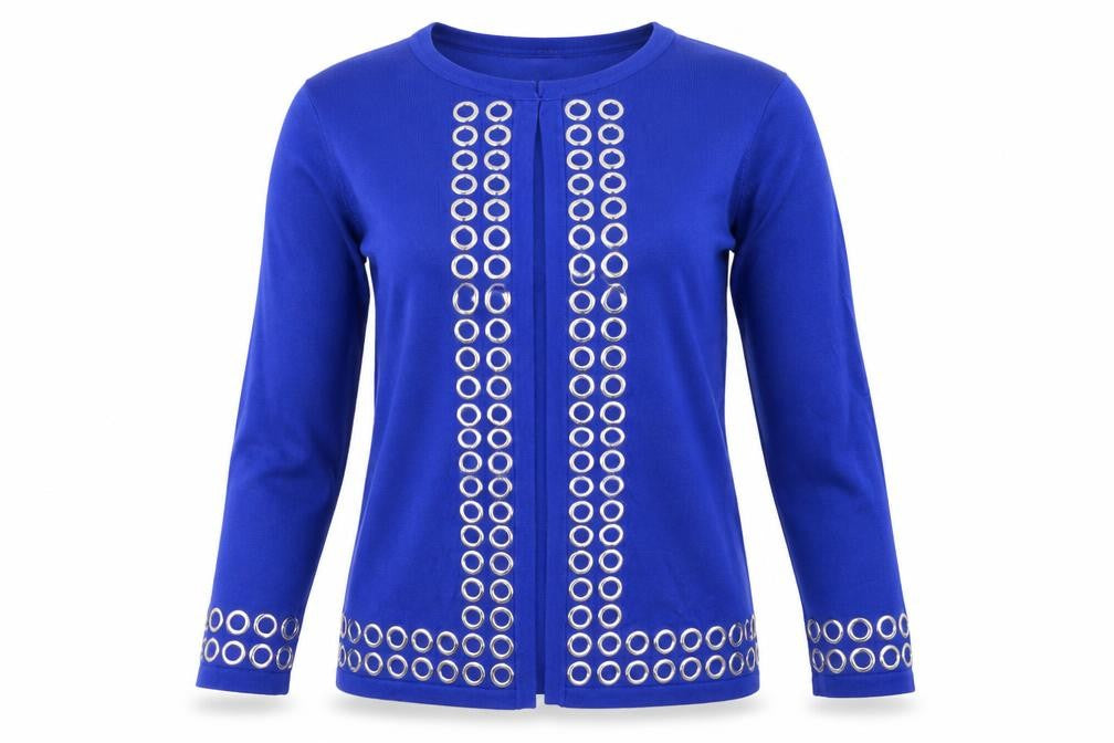 Womens UK Size 10 Rae Boutique Blue Cardigan Jumper