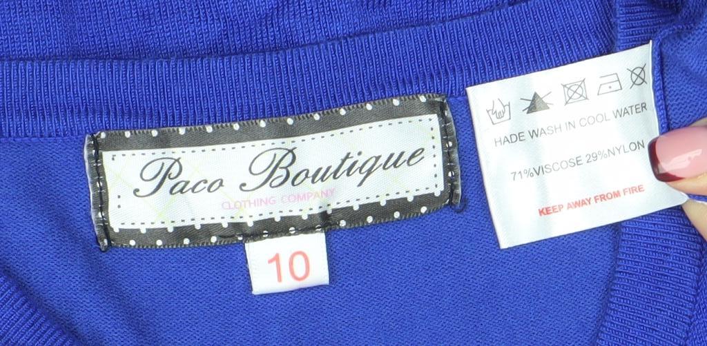 Womens UK Size 10 Rae Boutique Blue Cardigan Jumper