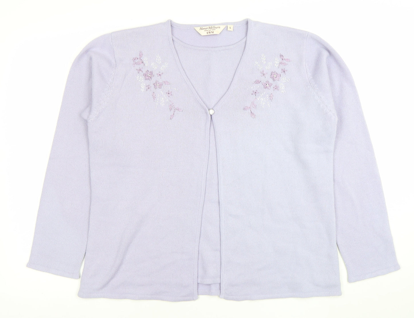 Womens UK Size L Honor Millburn at EWM Purple Cardigan Jumper