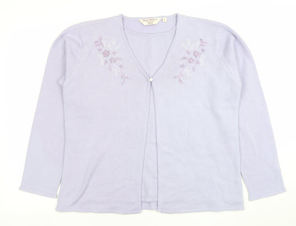 Womens UK Size L Honor Millburn at EWM Purple Cardigan Jumper