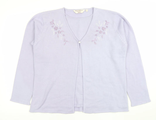 Womens UK Size L Honor Millburn at EWM Purple Cardigan Jumper