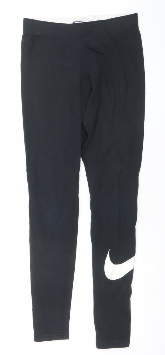 Womens UK Size S Nike Slim Fit Leggings Black Leggings