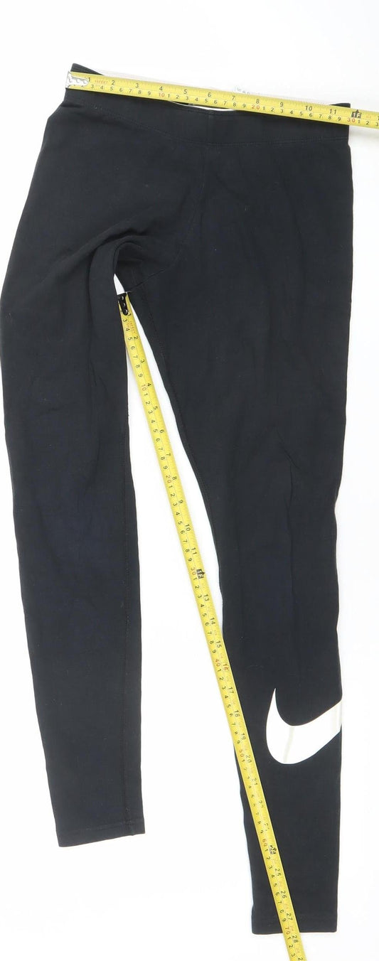 Womens UK Size S Nike Slim Fit Leggings Black Leggings