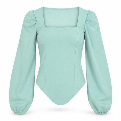 Womens UK Size 8 Boohoo Green Basic Blouse