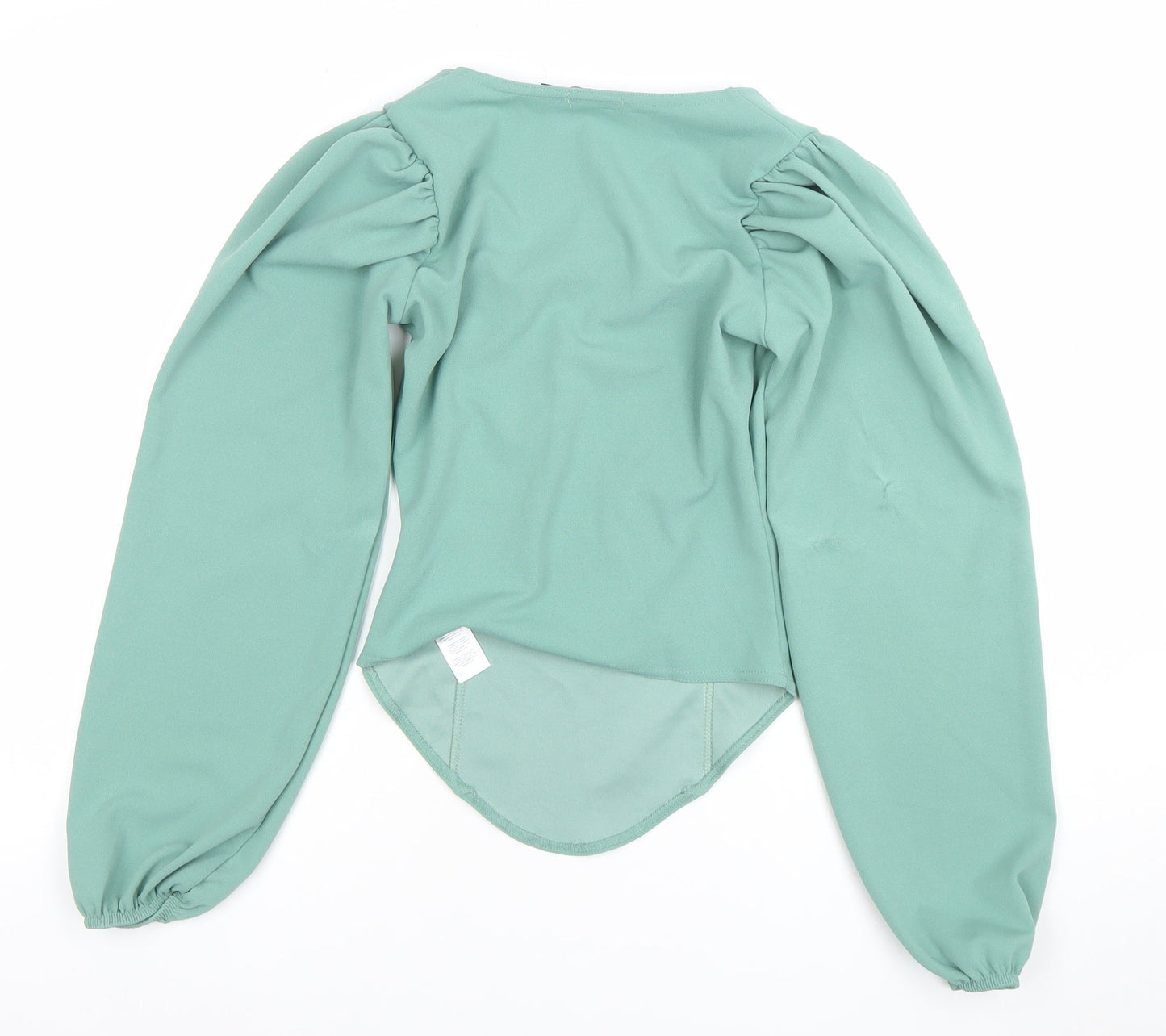 Womens UK Size 8 Boohoo Green Basic Blouse