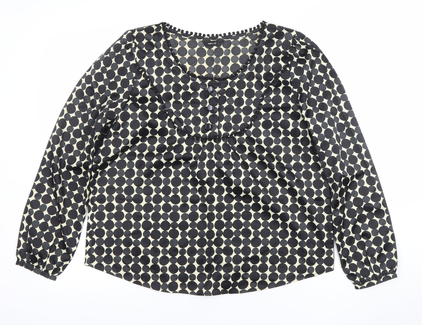 Womens UK Size L Comma Black Tunic Blouse